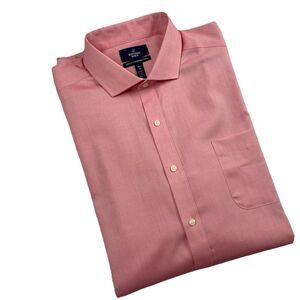 Button Down Mens Dress Shirt Pink-18 1/2 (38)